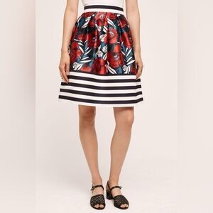 HD Paris Anthropologie Ella Mara Floral Skirt Size 14